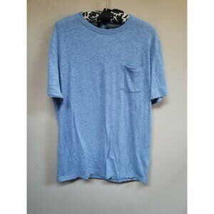 TOPMAN Taxonomy Mens Short Sleeves Crew Neck T-Shirt XL Textured Blue Pocket